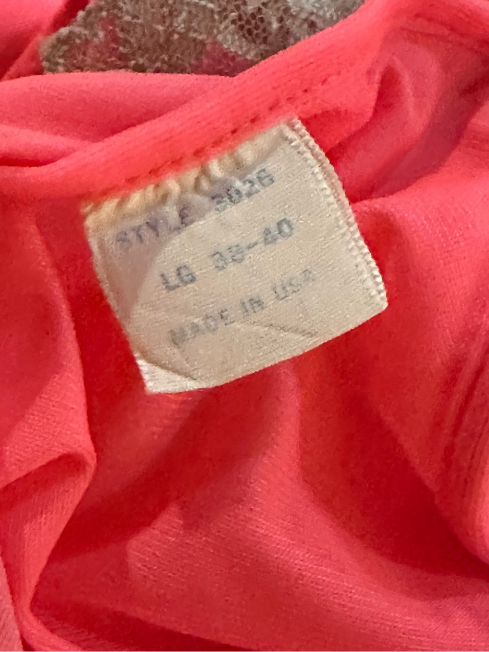 VTG 1960s Chic Lingerie Neon Pink Chiffon Lace Babydoll Lingerie Top Flower L - Picture 5 of 15